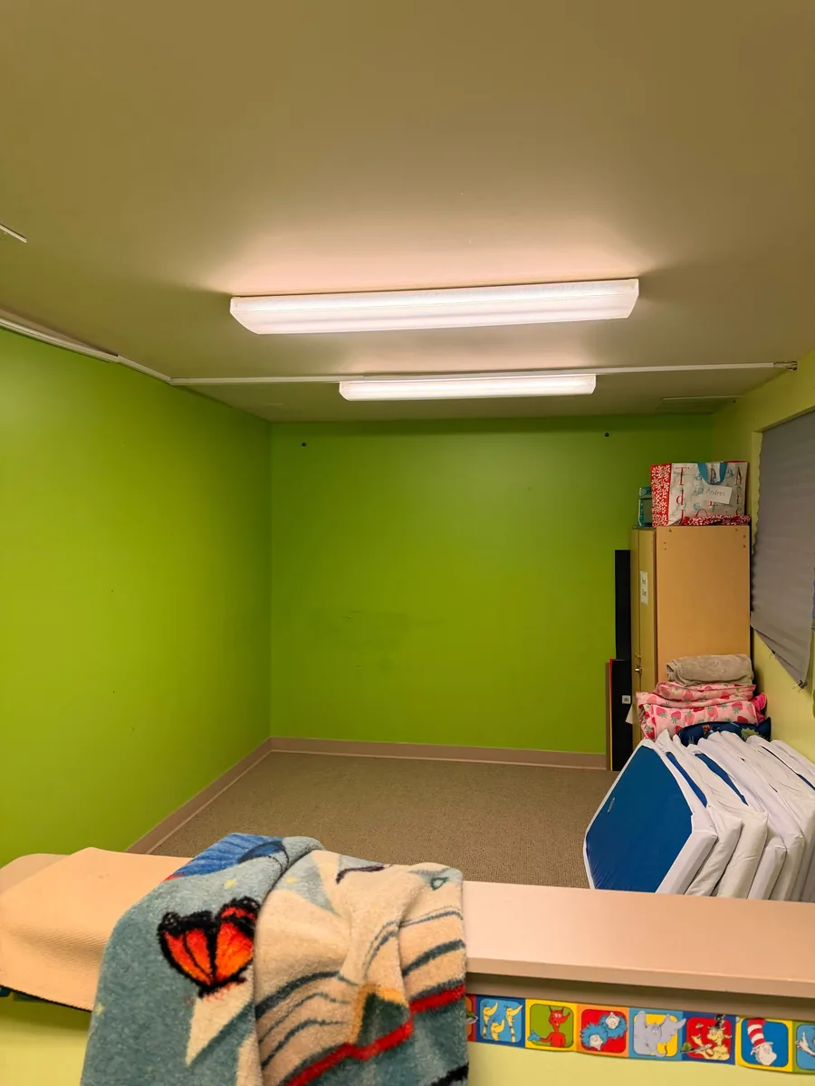 Activity room at a Montessori childcare school in Kirkland after cleaning